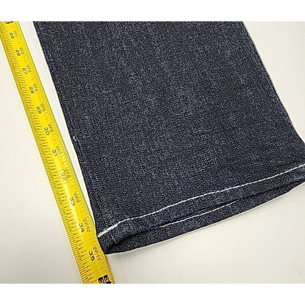 True Religion Jeans Moto Slim Men Sz 42 x 34 Dark Wash Contrast Stitch Textured